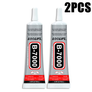 LOOLIFL | B7000 Clear Glue Multi Purpose Adhesive Precision Needle Tip Rhinestone Jewelry DIY Phone Screen Repair Glue Flexible Craft Glue