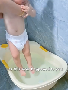 Foldable baby standing bath Baby Standing Shower Height-adjustable Assist bathing Baby Bath Standing Training