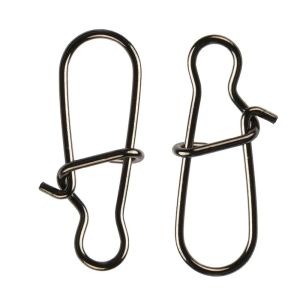 50pcs Stainless Steel Fishing Snap Hooked Snap Pin Fastlock Clip Accessories Tackle for Barrel Swivel Lure hook