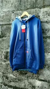 Jaket Jumbo Pria Wanita Big Size Zipper Polos Cewek Cowok Oversize Hitam XL XXL XXXL XXXXL Premium
