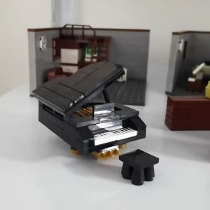 MOC House Furniture Building Blocks City Kitchen Accessories DIY Toys Bed Sofa Piano Bricks Parts Toys for Kids Boys Gifts