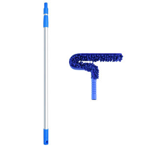 Extendable Long Handle Dust Cleaning Brush for Ceiling Fan Light Fixture Dust Removal Tool Home Use Gap Cleaner Aluminum Alloy