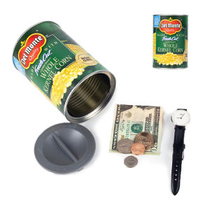 Hidden Safe Box Canned Corn Empty Can Sight Secret Hidden Compartment Travel Home Kitchen Storage Cash Ring Necklace Safe