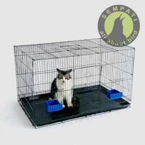 SEMPATI  KHUSUS 3 JAM SAMPAI INSTAN GRAB GOJEK Sangkar Kandang Umbaran Kucing Size Jumbo XL 76x47x46cm Ekonomis Free 2 Cepuk Plus Tatakan Tangkringan Sangkar Burung Lovebird Kenari Hewan Kucing Anjing Cat Kitten Puppy Hamster Sugar Glider