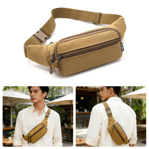 MENSPE Sports Waist Bag Fashion Men Bag Men Chest Bag Shoulder Bag Sports Bag Waterproof Oxford Running Bum Bag Portable Gym Bag for Running Cycling Hiking Walking