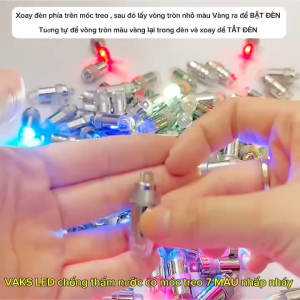 Combo 10 Đèn LED mini CHỐNG THẤM NƯỚC có móc treo 7 MÀU NHẤP NHÁY - lý tưởng trang trí cho các bữa tiệc