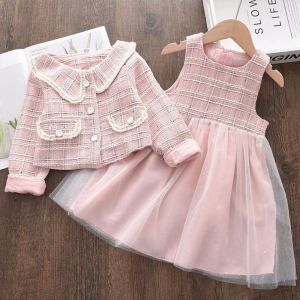 Bear Leader | Bear Leader Baby Girls Princess Dress with Coat Autumn And Winter Party Kids Clothing Elegant Girl Outfit Children Clothing 2pcs