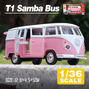 LEO 1:36 Volkswagen T1 Samba Bus Diecast Model Car Alloy Cars Toys Collection Gift For Kids Boy Girl