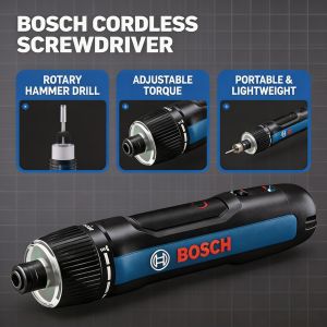 Bosch | Portable Bosch GO3 Cordless Electric Screwdriver Adjustable Torque for Electronics Repair and Tiny Hardware Installation Work