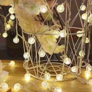 【select_sea】 พร้อมส่ง 10/20/40/80LED ไฟกระพริบ ไฟปิงปองไฟตกแต่งคริสต์มาส ไฟแต่งสวน 2/3/6/10M