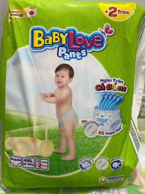 [ Mới ] Tặng 2 miếng tã quần 3x/ Bỉm/ Tã quần Baby love mới size xxxl33+2 ( 3x33+2) cho bé 18 đến 25ky
