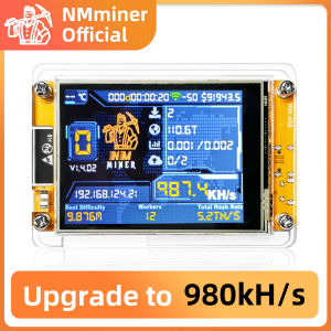 NMMiner NerdMiner ESP32 V2 Hashrate นักขุดนำโชค2.8นิ้วหน้าจอสมาร์ท960KH ลอตเตอรีช้า /S Bitcoin ESP32-2432S028R ห้อง Nerdminer V3