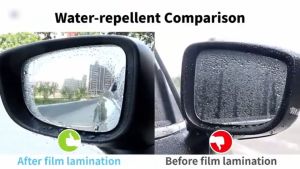 Combo 4 Miếng Dán Chống Bám Nước Gương Chiếu Hậu Xe Ô Tô - Giảm 80% Nước Bám Đọng Và Chống Lóa Cho Xe - Chăm Sóc Kính Ô Tô Tô