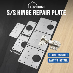 Stainless Steel Cabinet Door Hinge Repair Plate 5 8 Holes Butterfly A B Piece