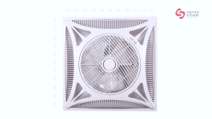 60x60 Integrated Embedded Ceiling Circulating Cooling Fan Silent Shaking Head Air Fan With Remote Control