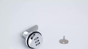 Combination Cabinet Cam Lock Password Coded Lock Cylinder Chrome Finish for 0.3-0.9 inch Cabinet Deposit Box Mailbox