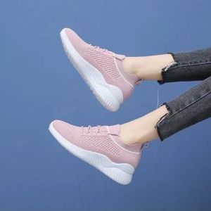 Professional Running Shoes Womens Lightweight Exercise Shock-Absorbing Ultra-Light Sports Shoes for Junior High School Students Skipping Rope Soft Bottom Running Shoes