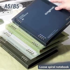 1PC A5/B5 Sách Ghi Chép Có Gáy Mềm Có Thể Tháo Rời Văn Phòng Phẩm Dành Cho Học Sinh Không Gây Kích Ứng Khi Viết Thoải Mái
