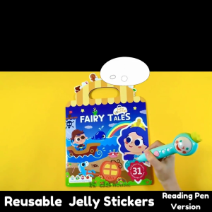 Reusable Jelly Sticker Book Reading Pen Version Hand-held Jelly Sticker Repeated Pasting Kids Education Stickers Books Children Activity Early Childhood