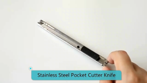 Mini Cutter Stainless Steel SK5 Pisau Karter Kater Kecil Baja Seni Pemotong Kertas Small Samoyed Art Knife 9 MM Blade A300