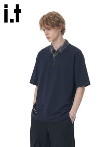 FINGERCROXX | New American Casual Half Zipper Polo Shirt Men Dropped Shoulder