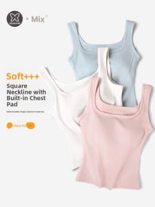 DIEANFEN | Padded Tank Top Vest Square Neck