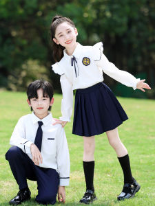 Princess Style Girls Dress Set Sweet College Style Two Piece Suite Fleece Material Autumn Season Suitable for Ages 3-14