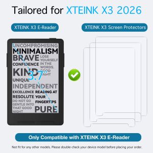 MoKo Anti-Glare Screen Protector Compatible with 3.7" XTEINK X3 2026 High Clarity Anti-Bubble Slim Matte Film for XTEINK X4