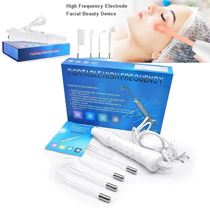 4in1 High Frequency Electrode Wand Handheld electrotherapy skin care