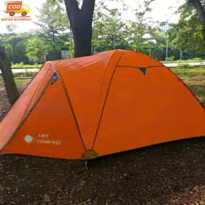 Tenda compass fiber 4-5 orang double layer tenda compas double layer waterproof