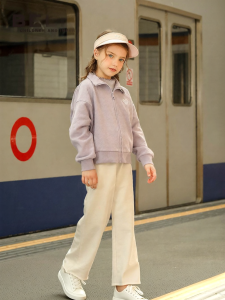 Childrens Elegant Knitted Straight Long Pants