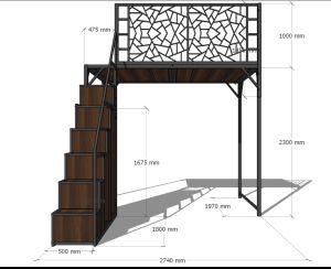 Loft bed platform customize