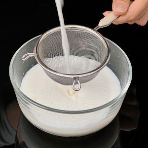 WORTHBUY 304 Stainless Steel Fine Mesh Spoon Colander Soybean Milk Juice Filter Multi-functional Food Strainer Kitchen Gadget