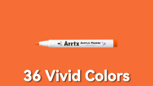 Arrtx 36 Colors Acrylic Brush Paint Pens