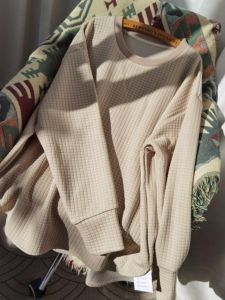 Áo Nỉ Dài Tay Rộng Rãi Cổ Tròn Cho Nữ Mùa Thu Đông Phong Cách Mới Áo Nỉ Cotton Polyester Trang Phục Thường Ngày Cho Nữ