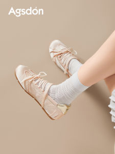 Agsdon | Pink Light Comfortable Ballet Flats Mary Jane Shoes