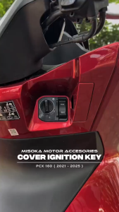 Misoka Cover Ignition Key PCX 160 2021-2025 Carbon Silver Bahan Full Aluminium CNC Tampil Berani Beda