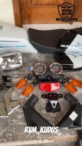 Bodi full set RX king warna Putih Lembayung model standart tangki RX King set Putih Lembayung pnp RX King paket body rx king cover body king Putih Lembayung