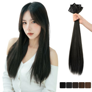 Synthetic 3Pcs/Set Clip In Hair Extensions Long Straight Thick Hairpieces For Women Full Head Hair Pieces Natural Fake Hairs