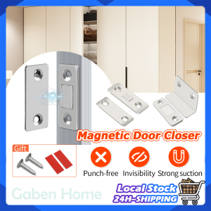 Magnetic Door Closer Punch-Free Cabinet Door Stops Sliding Door Wardrobe Doorstop Catch Latch Furniture Hardware