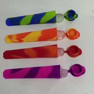 Ice Cream Molds Kids Silicone Ice Lolly Mold Yogurt Jelly Ice Lolly Pop with Lid Popsicle Maker Molds DIY Frozen Popsicle Maker