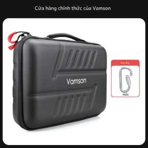 Vamson Hộp Đựng PU Chống Nước Lớn Cho GoPro Hero 11/10/9/8/7/6 DJI OSMO Insta360 X3/X2 - Bảo Vệ Camera Vỏ Cứng