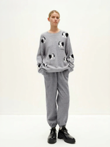 URLAZH | Winter Casual Sweatpants High Waisted Loose Wool Gray