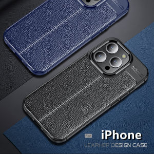 For iPhone 17 16 15 14 13 12 Plus Pro Max 17Air Luxury Leather Case Soft TPU Frame Shockproof Anti-slip Anti-fingerprint Back Cover