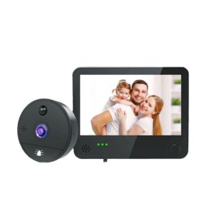 4.3 นิ้วรีโมทคอนโทรลอินเตอร์คอม Ultra Clear WiFi เฝ้าระวังจับภาพวิดีโออิเล็กทรอนิกส์แมวตากล้องสมาร์ทวิสัยทัศน์ประตู