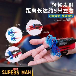 Spiderman Glove Hand Shooting Toy Gun With Kids Spider Web Shooter Mainan Costume Figure Toys For Boys Kid Budak Lelaki