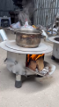 Bếp Củi không khói - chống đen nồi. 