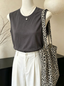 Sleeveless Slimming Versatile Minimalist T-shirt