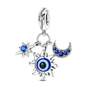 Mặt Dây Chuyền Charm Hình Trái Tim Nơ Mèo Chuồn Chuồn Hoa Anh Đào Bạc 925 Sterling Dành Cho Phụ Nữ Làm Đồ Trang Sức Tự Làm - Chủ Đề Hoa Anh Đào & Chuồn Chuồn