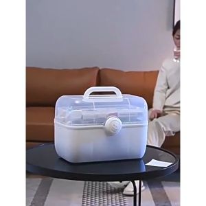 Hisoa Storage Box First Aid Kit Medicine Storage Box Household Large Capacity Multi-layer Box Kotak Storan Dada Ubat